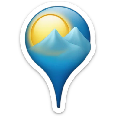 Un sirculo azul en el medio una flechita de vien sticker