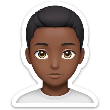 Black anime character  sticker