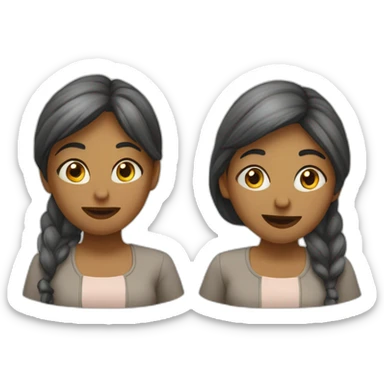 deux soeurs qui se disputent sticker
