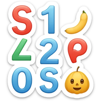 six number sticker