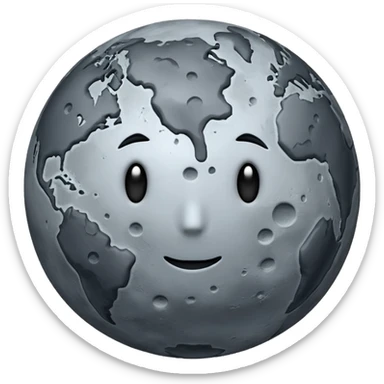 The planet Mercury with “no” face and make it less like earth  sticker