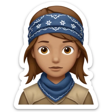 character with bandana sticker