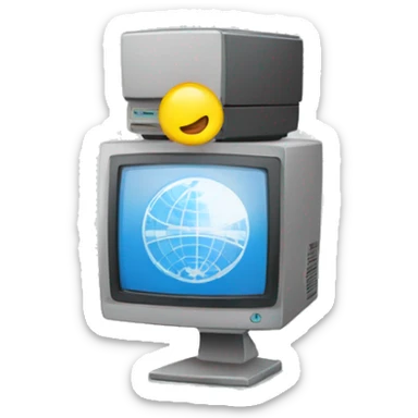 Un roumain derrière un ordinateur sticker