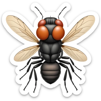 Fly rubbing hands mischievously sticker