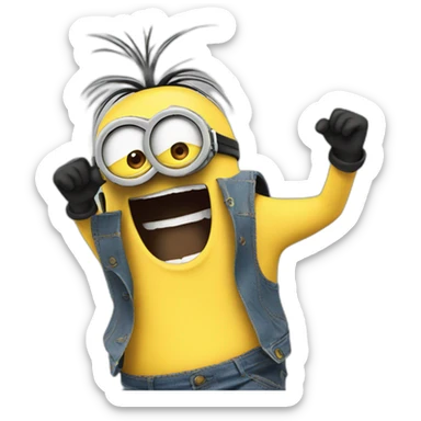 Minion dancing sticker