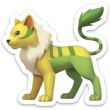 Liepard-Litten-Sprigatito-Pokémon-fusion-creature (full body) sticker