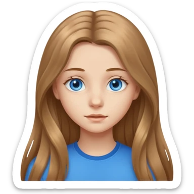 An bloude girl teen-adoult very  long hair sticker