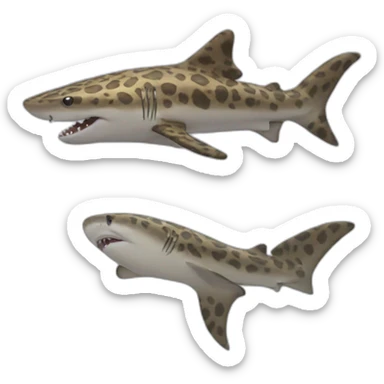 Leopard shark sticker