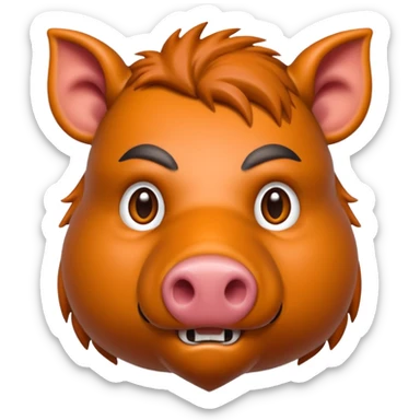  boar as AI developer sticker