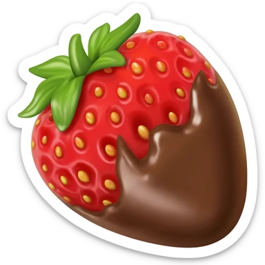 strawberry chocolate swirl sticker