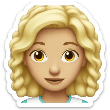 blonde girl sticker