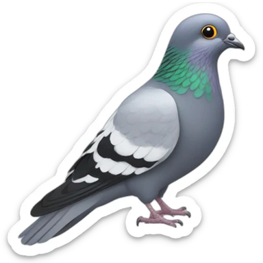 Pigeon fantail chute sticker