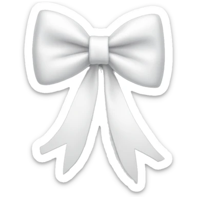 A white bow sticker