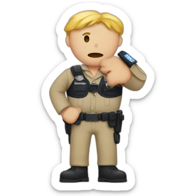 handcuffed by police sticker