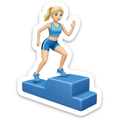 Step aerobics block sticker