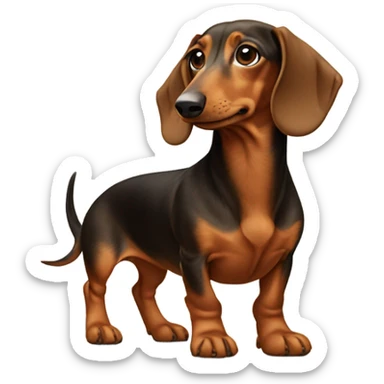 Dachshund with Ugg boots on it’s feet  sticker