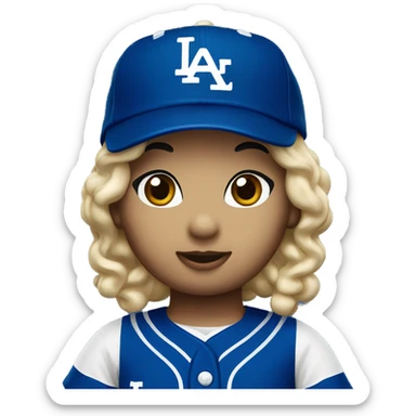 HELLO KITTY IN DODGERS HAT sticker