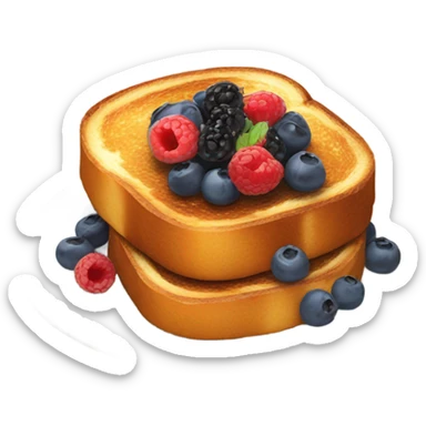 french toast with berries on top sticker