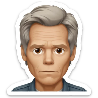 KEVIN BACON OLDER FACE RUGGED JAW LINE  sticker