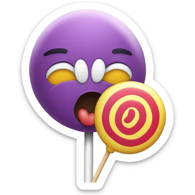 emoji sucking lolipop sticker