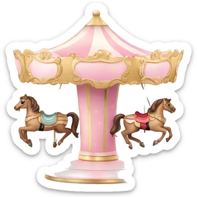 Light pink carousel  sticker