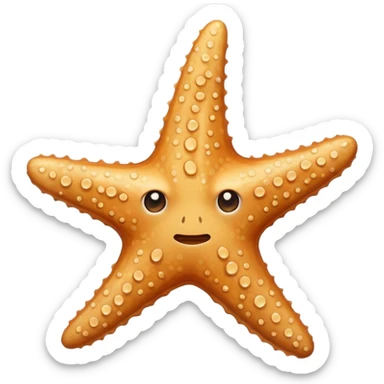 Sad starfish sticker
