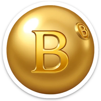 Create a golden ball emote using the initials B, E. From Belle Essence (name of a clothing shop) sticker