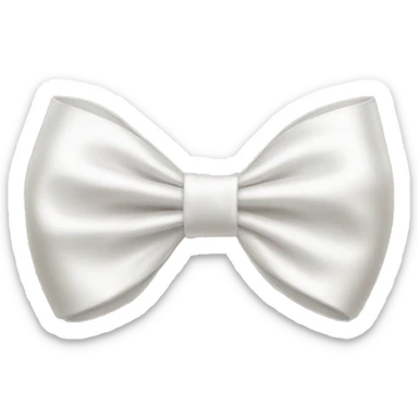 white satin bow sticker