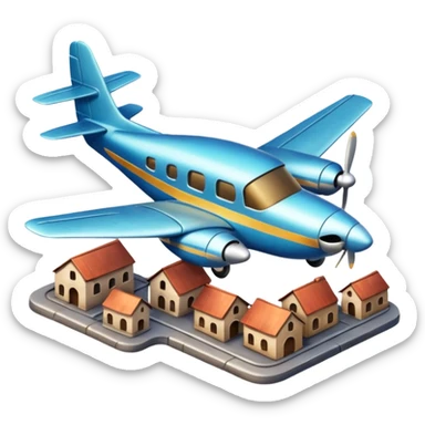 small size plane old town sticker