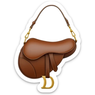 brown dior saddle bag sticker