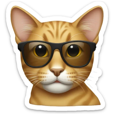Cat with sunglasses sticker