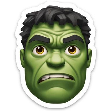 Perplexed hulk sticker