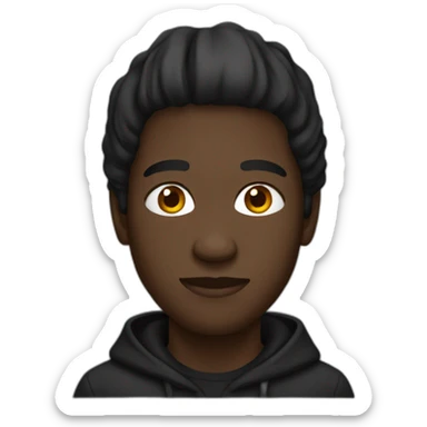 Black man with a black Hoodie sticker