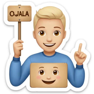 la palabra ojala  les guste sticker