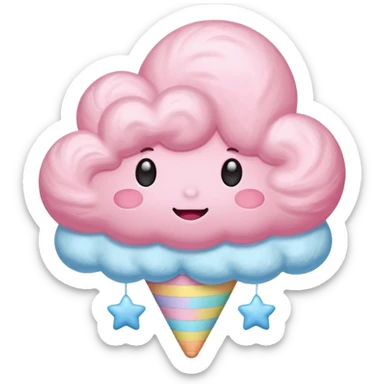 PINK CLOUD  WITH STAR EMOJI sticker
