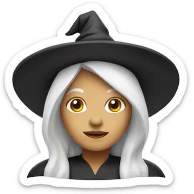 witch White sticker