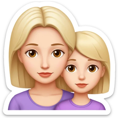 Mom and daughter  sticker