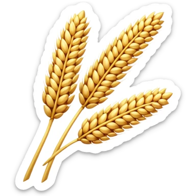 three grains, simple and clear depiction, isolated sticker