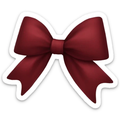 Dark red bow  sticker