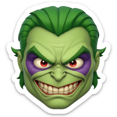 Joker hulk face sticker