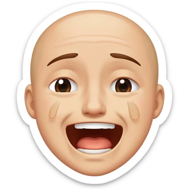 an emotional face crying and laughing at the same time  sticker