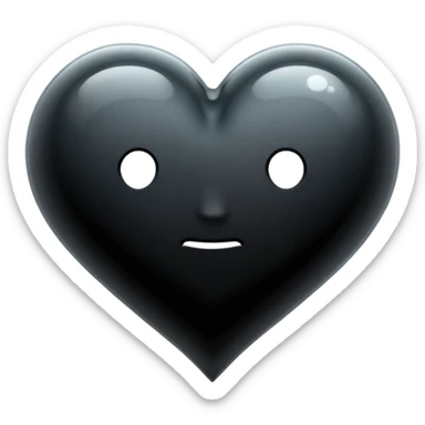 Please make the thought bubble 💭 bigger than the black heart 🖤 inside it.” sticker