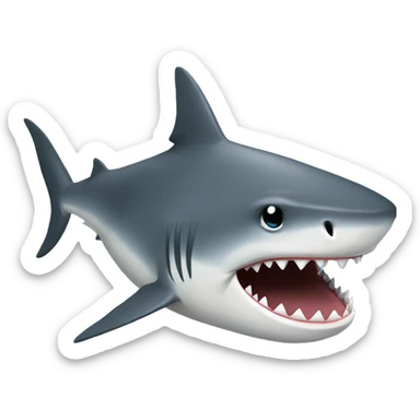 The same shark, but now sad sticker