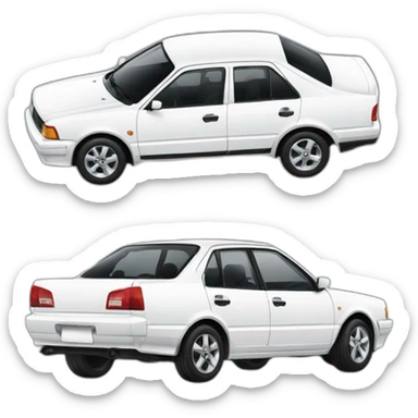 Car nissan sunny white sticker