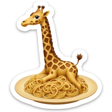 Spaghetti giraffe sticker