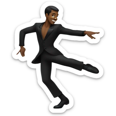 male jazz dancer black attire sticker
