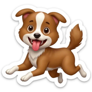 crazy dog running around everywhere sticker