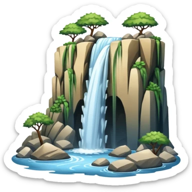 water falls different type natural water sources sticker