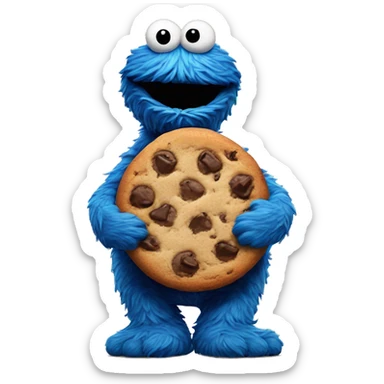 cookie monster saying good morning sticker