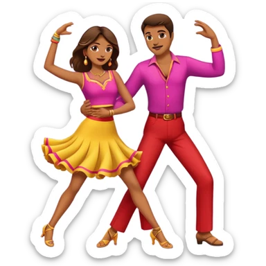 A couple dancing salsa sticker